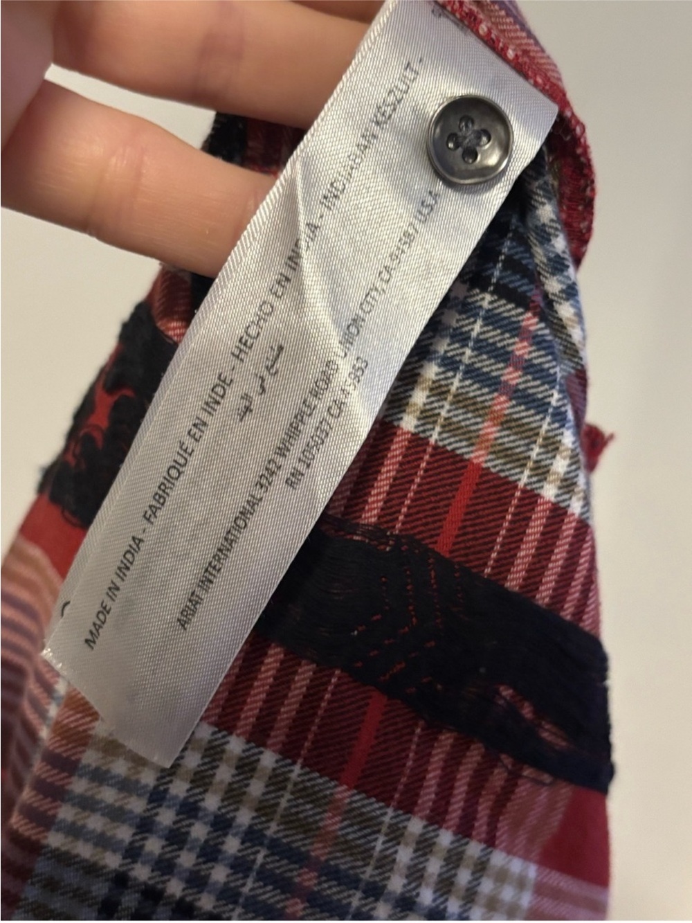 Ariat Red Plaid Long-Sleeve Button-Down Shirt women’s XL like new! - Picture 3 of 8
